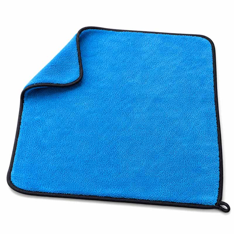 Mikrofaser-Trockentuch 50 × 60 cm mit beidseitiger Igelfaser, extra saugstark und streifenfrei, ideal für Auto, Fenster, Dusche und Haushalt in Blau.